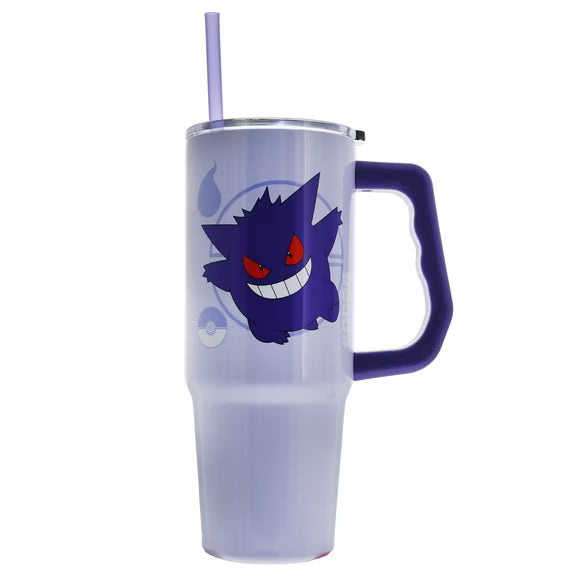Pokemon Stainless Steel Tumbler 20oz with handle and straw
