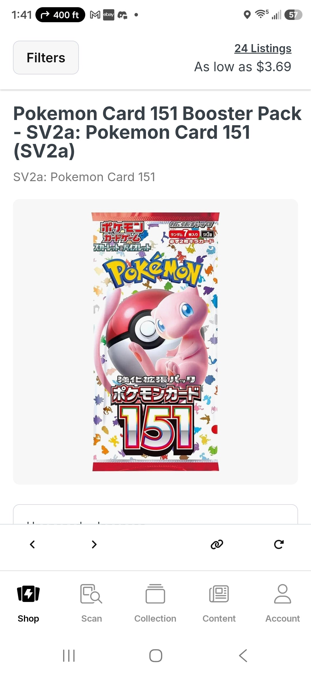 Pokemon Card 151 Booster Pack - Japanese